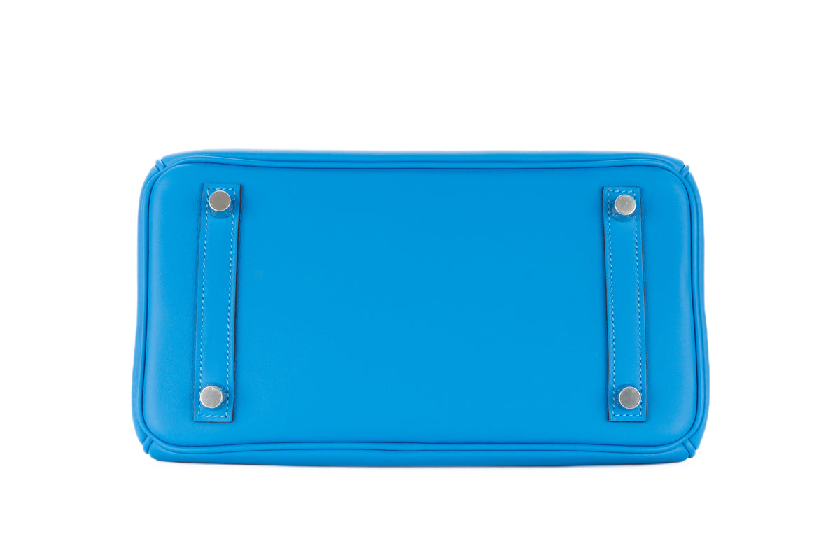 Hermès Birkin 25 Bleu Hydra Swift Palladium Hardware - view 6