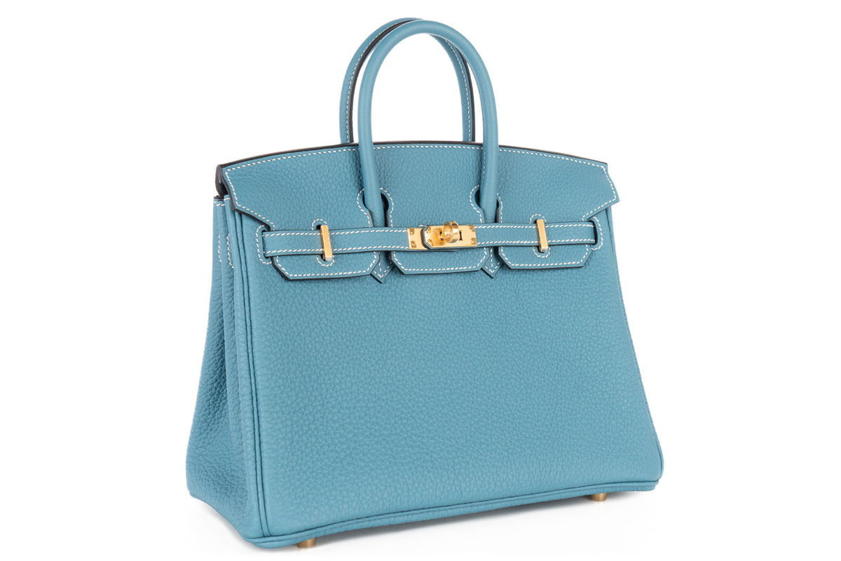 Hermès Birkin 25 Bleu Jean Togo Gold Hardware - view 2