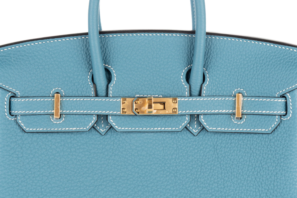 Hermès Birkin 25 Bleu Jean Togo Gold Hardware - view 7