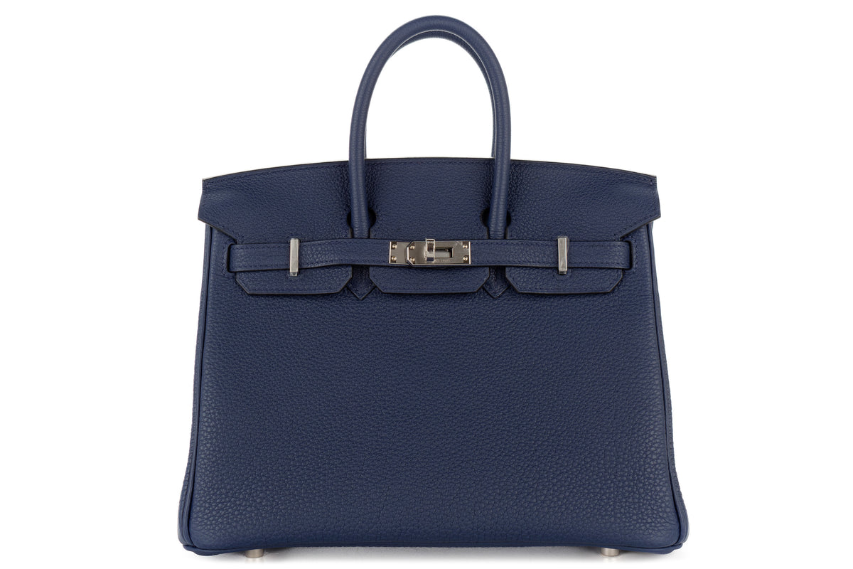 Hermès Birkin 25 Bleu Navy Togo Palladium Hardware - view 1