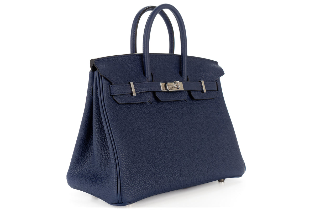 Hermès Birkin 25 Bleu Navy Togo Palladium Hardware - view 2