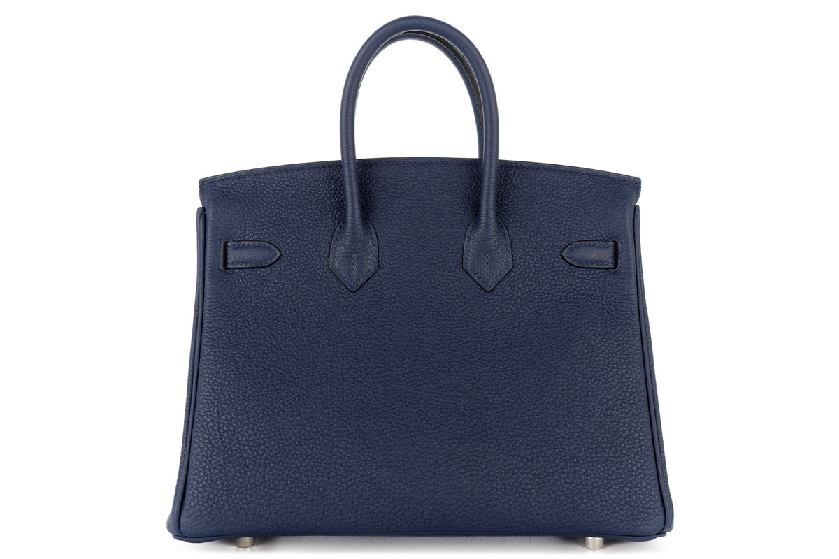 Hermès Birkin 25 Bleu Navy Togo Palladium Hardware - view 3