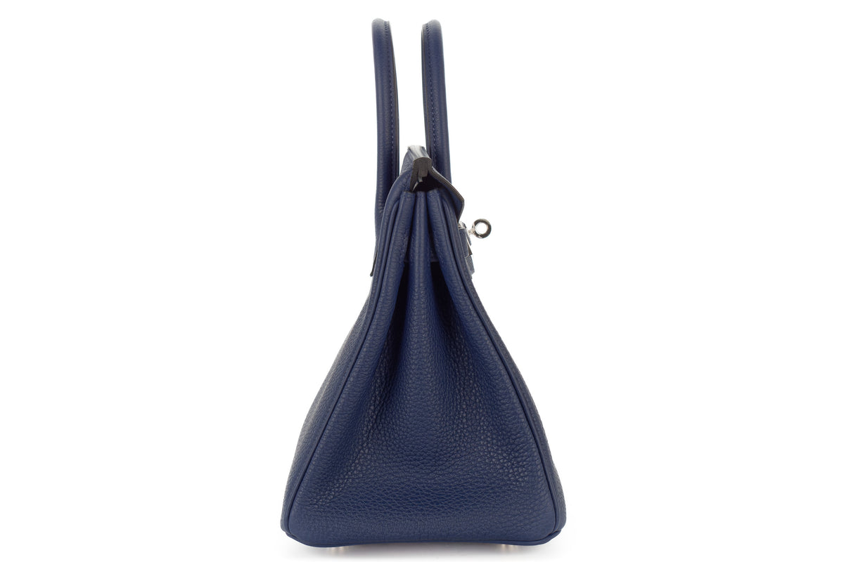 Hermès Birkin 25 Bleu Navy Togo Palladium Hardware - view 5