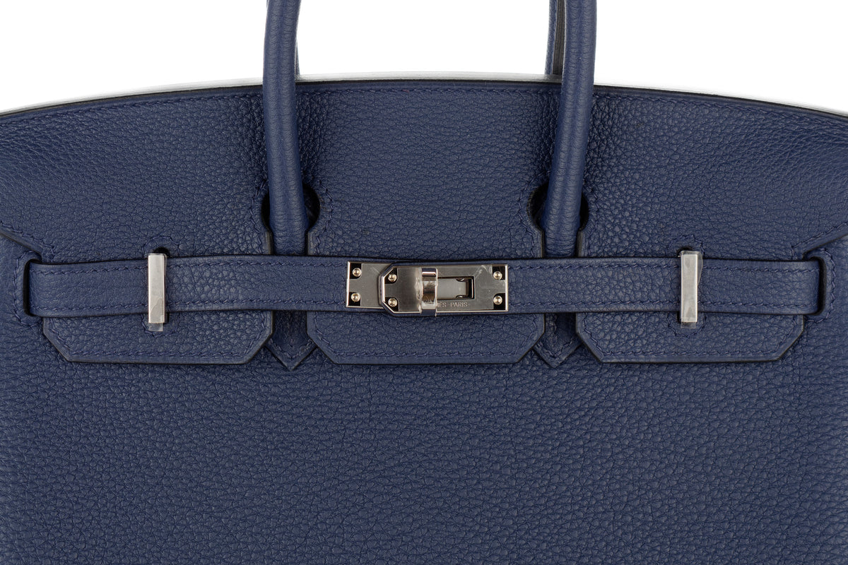 Hermès Birkin 25 Bleu Navy Togo Palladium Hardware - view 7