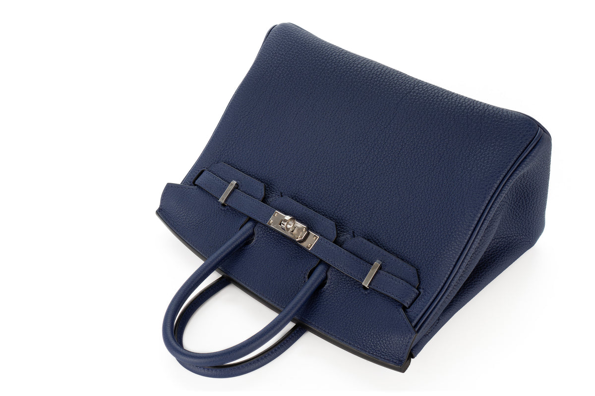Hermès Birkin 25 Bleu Navy Togo Palladium Hardware - view 8