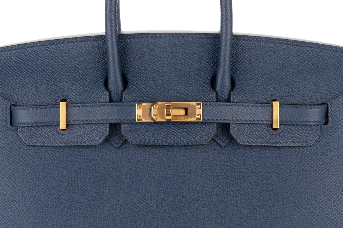 Hermès Birkin 25 Bleu Saphir Epsom Sellier Gold Hardware - view 7