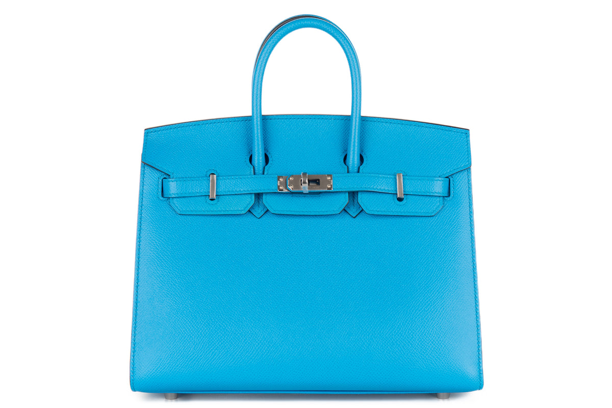 Hermès Birkin 25 Bleu Zanzibar Epsom Sellier Palladium Hardware - view 1