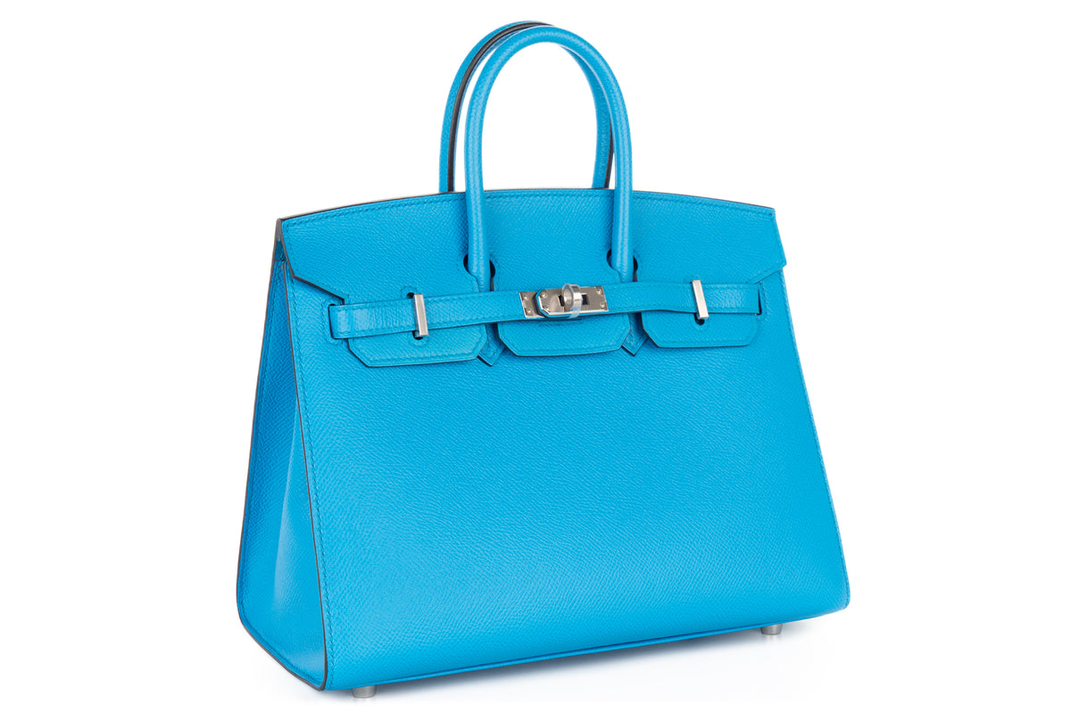 Hermès Birkin 25 Bleu Zanzibar Epsom Sellier Palladium Hardware - view 2