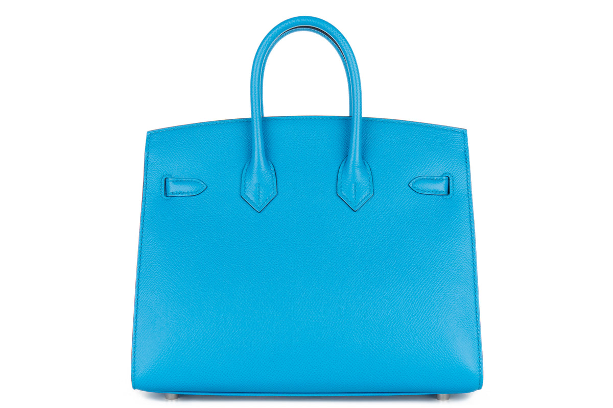 Hermès Birkin 25 Bleu Zanzibar Epsom Sellier Palladium Hardware - view 3