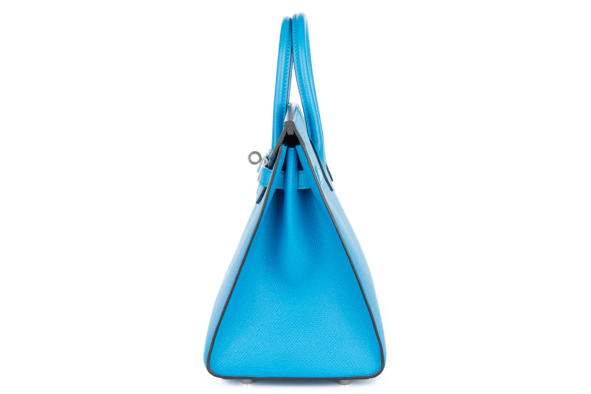 Hermès Birkin 25 Bleu Zanzibar Epsom Sellier Palladium Hardware - view 4