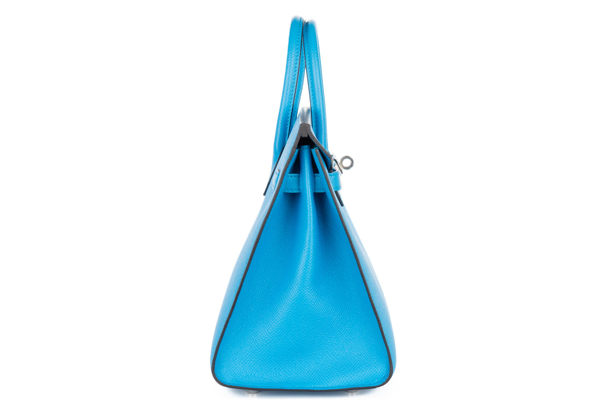 Hermès Birkin 25 Bleu Zanzibar Epsom Sellier Palladium Hardware - view 5