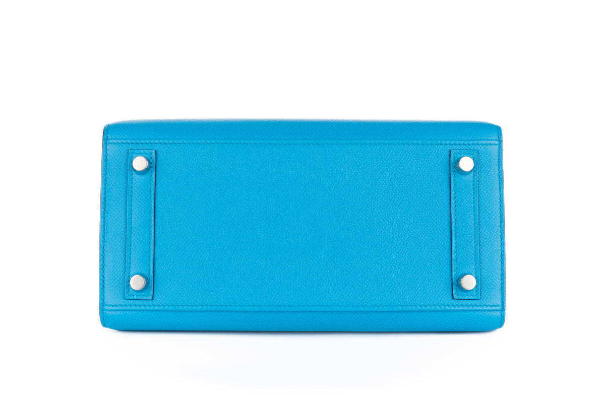 Hermès Birkin 25 Bleu Zanzibar Epsom Sellier Palladium Hardware - view 6