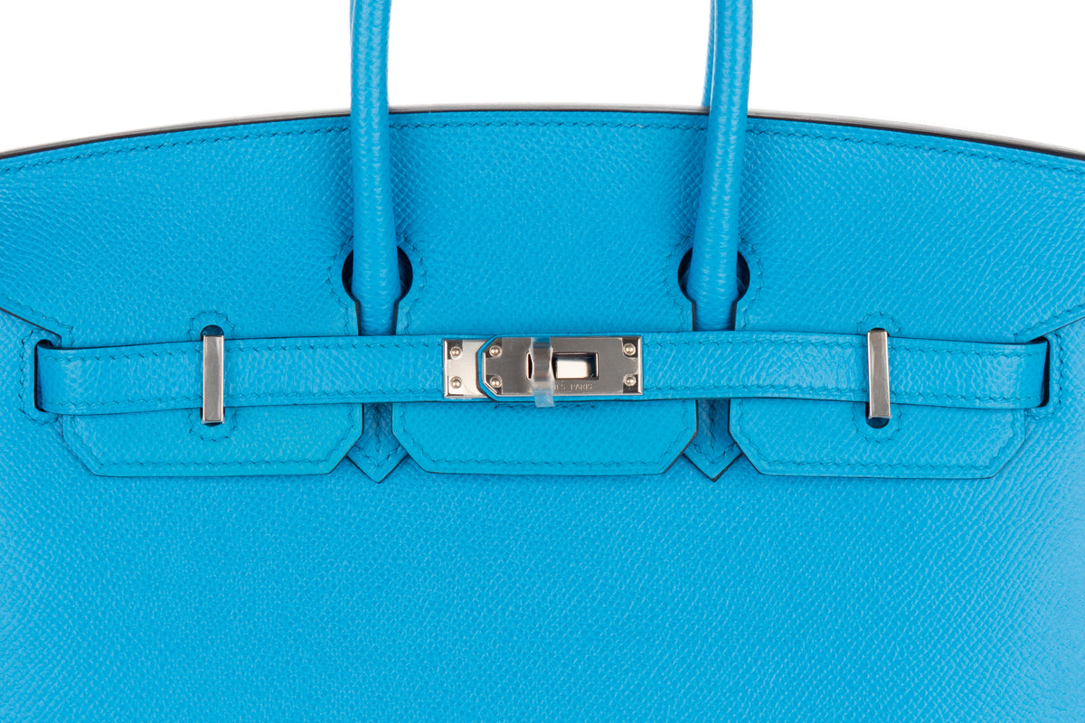 Hermès Birkin 25 Bleu Zanzibar Epsom Sellier Palladium Hardware - view 7