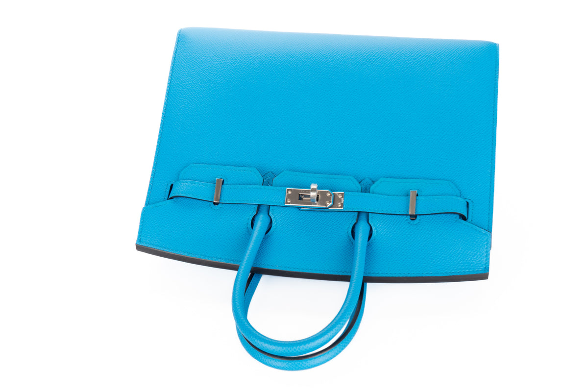 Hermès Birkin 25 Bleu Zanzibar Epsom Sellier Palladium Hardware - view 8