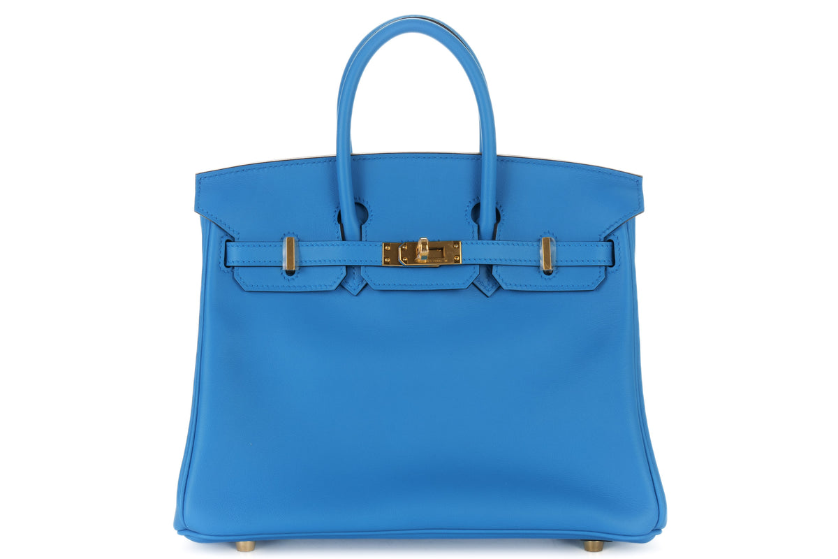 Hermès Birkin 25 Blue Zanzibar Swift Gold Hardware - view 1