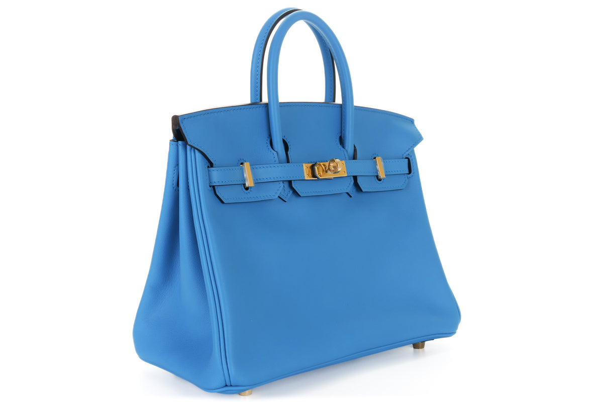 Hermès Birkin 25 Blue Zanzibar Swift Gold Hardware - view 2