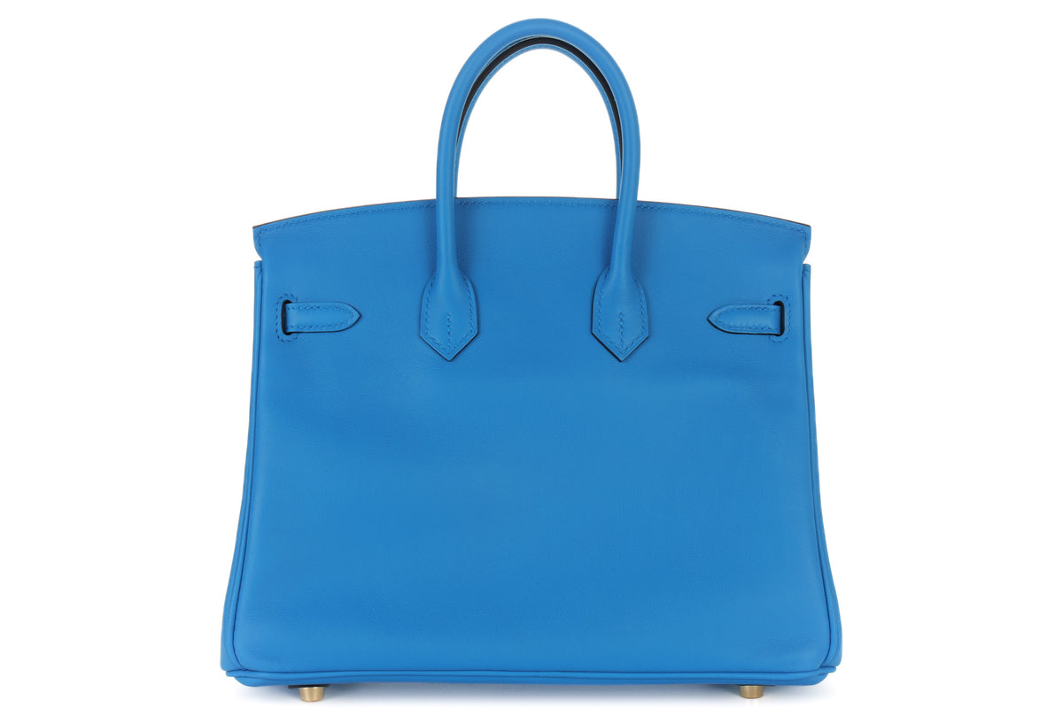 Hermès Birkin 25 Blue Zanzibar Swift Gold Hardware - view 3