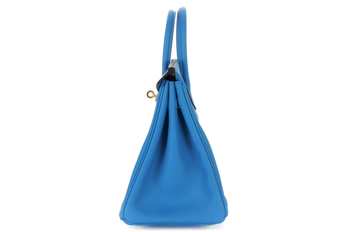 Hermès Birkin 25 Blue Zanzibar Swift Gold Hardware - view 4