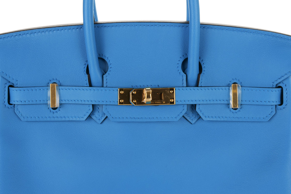 Hermès Birkin 25 Blue Zanzibar Swift Gold Hardware - view 7