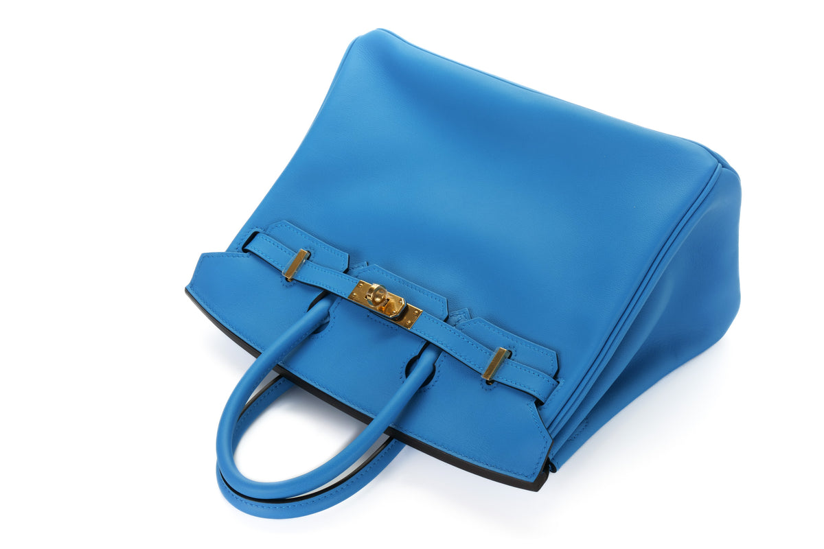 Hermès Birkin 25 Blue Zanzibar Swift Gold Hardware - view 8