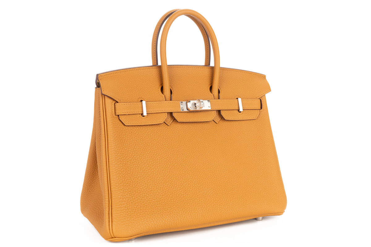 Hermès Birkin 25 Caramel Verso Lime Togo Palladium Hardware - view 2