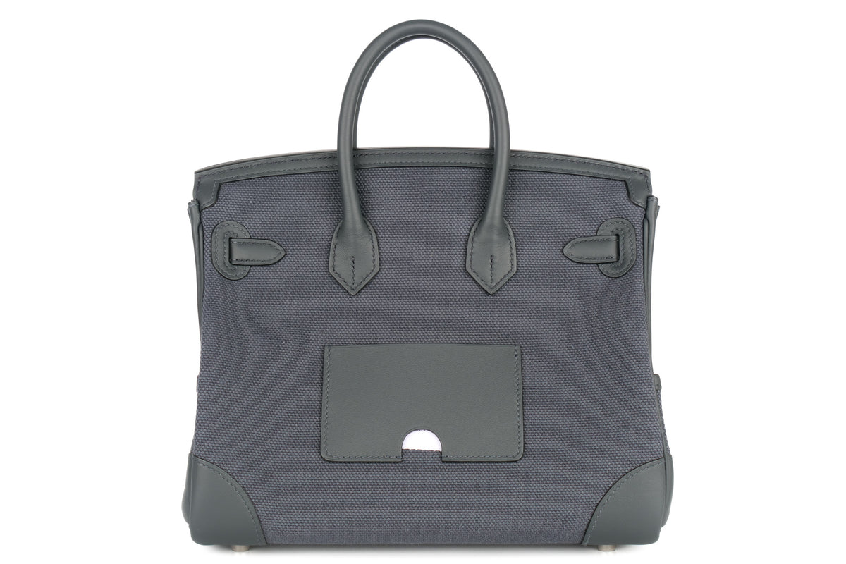 Hermès Birkin 25 Cargo Gris Misty Toile & Swift Palladium Hardware - view 3