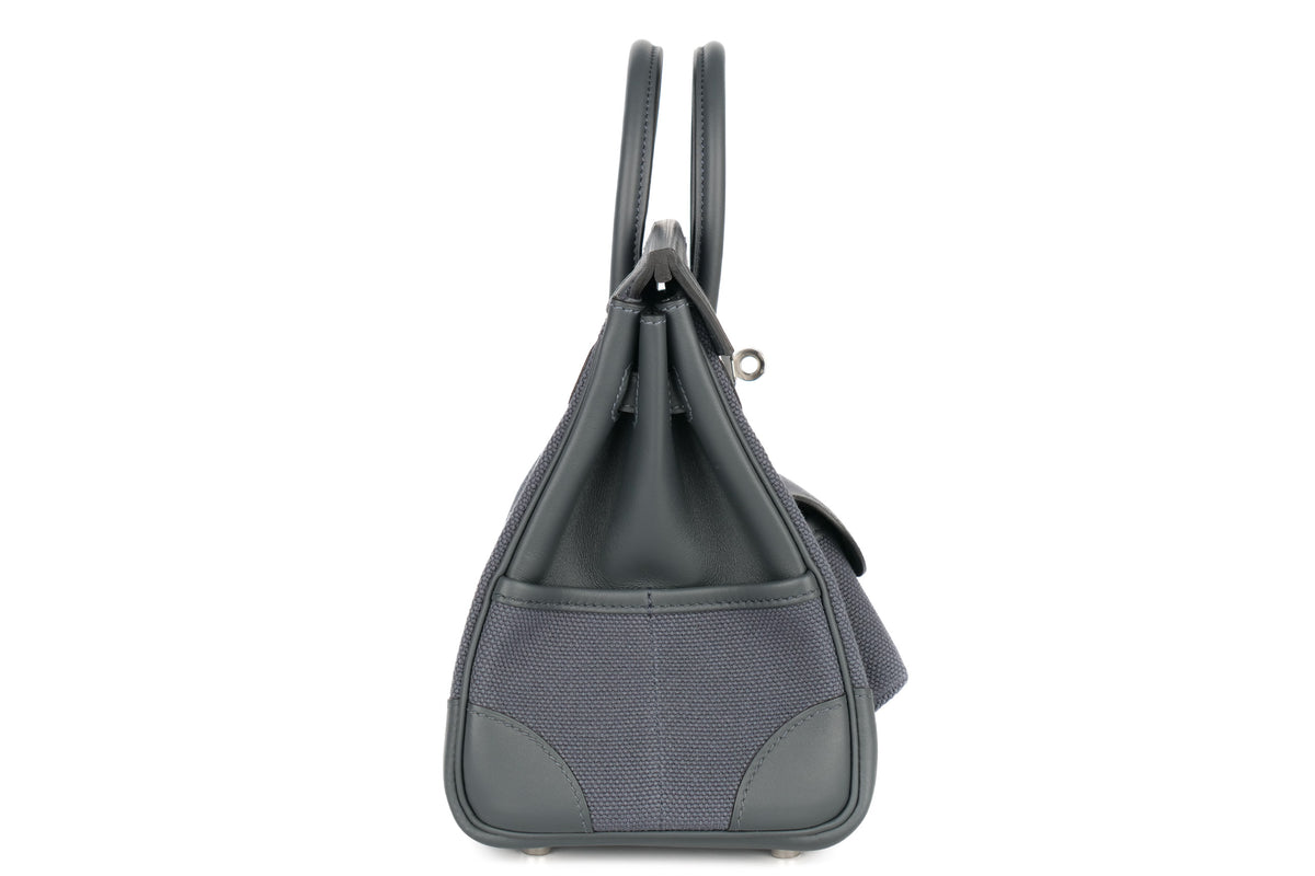 Hermès Birkin 25 Cargo Gris Misty Toile & Swift Palladium Hardware - view 5