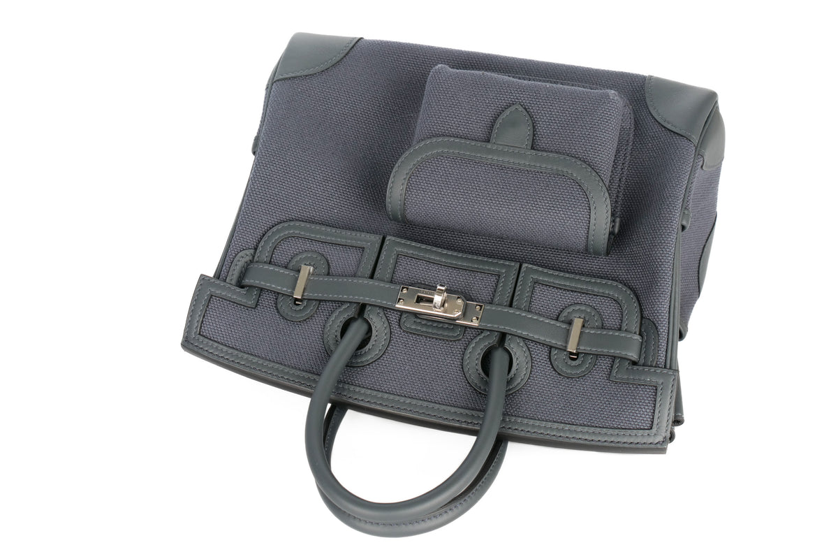 Hermès Birkin 25 Cargo Gris Misty Toile & Swift Palladium Hardware - view 8