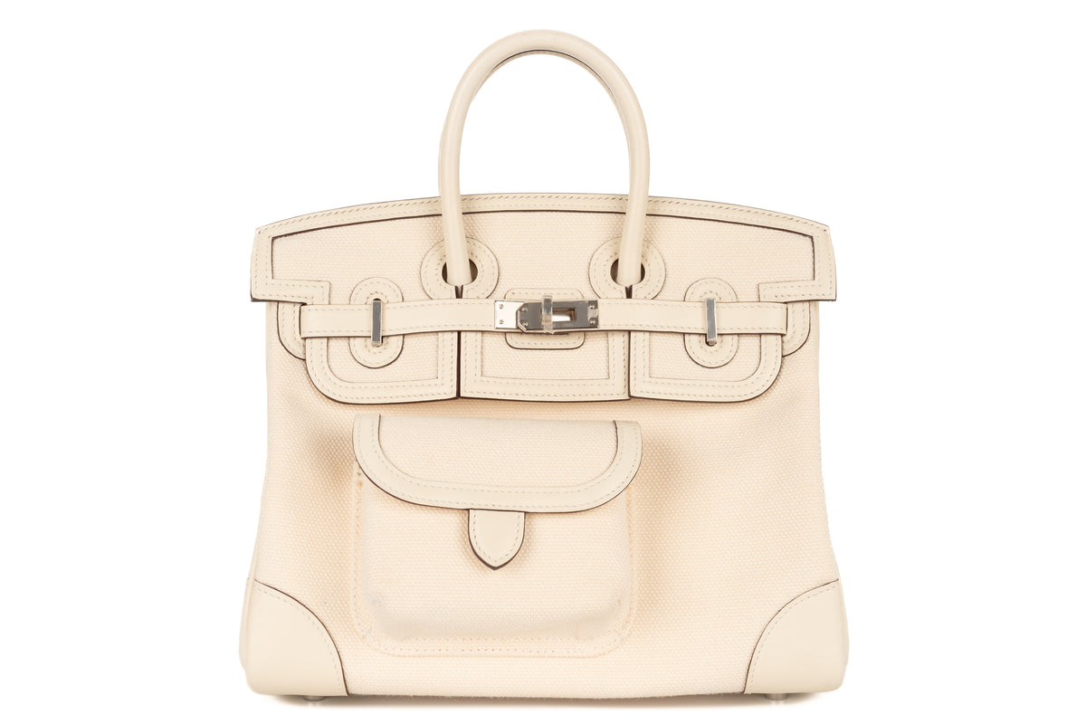 Hermès Birkin 25 Cargo Nata Toile & Swift Palladium Hardware - view 1