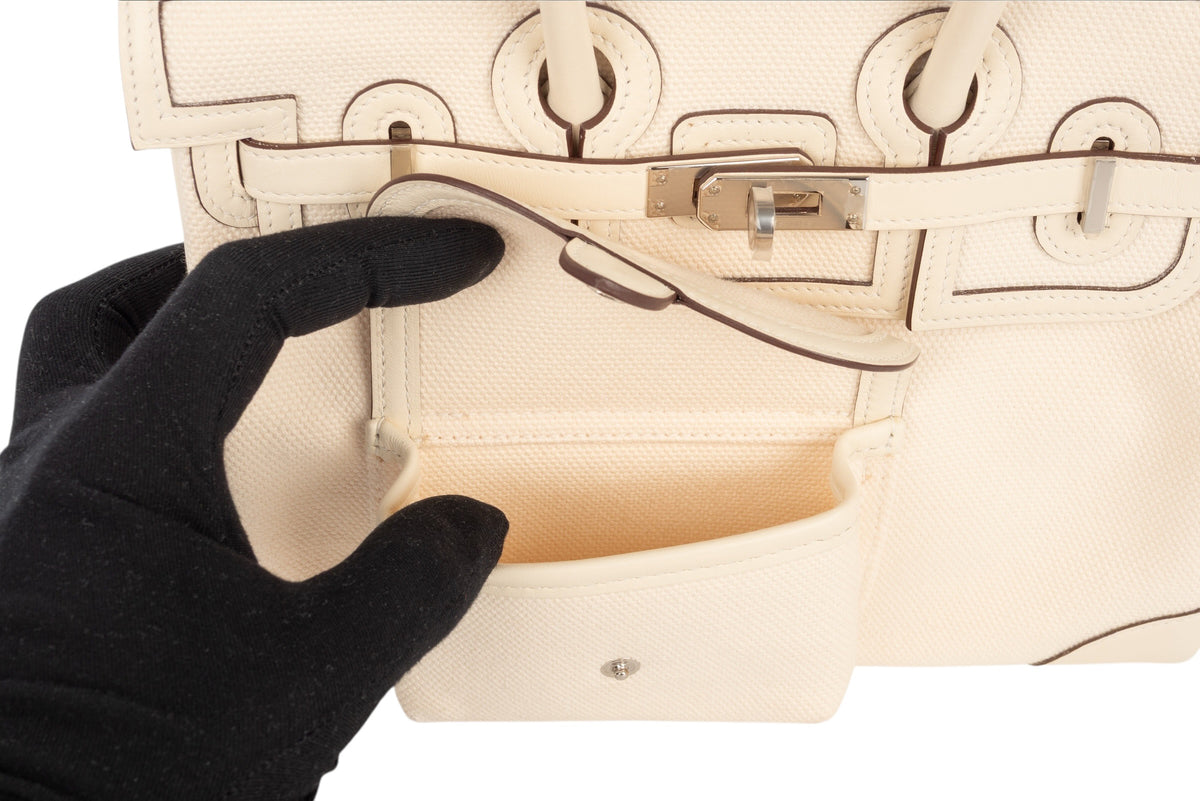 Hermès Birkin 25 Cargo Nata Toile & Swift Palladium Hardware - view 8