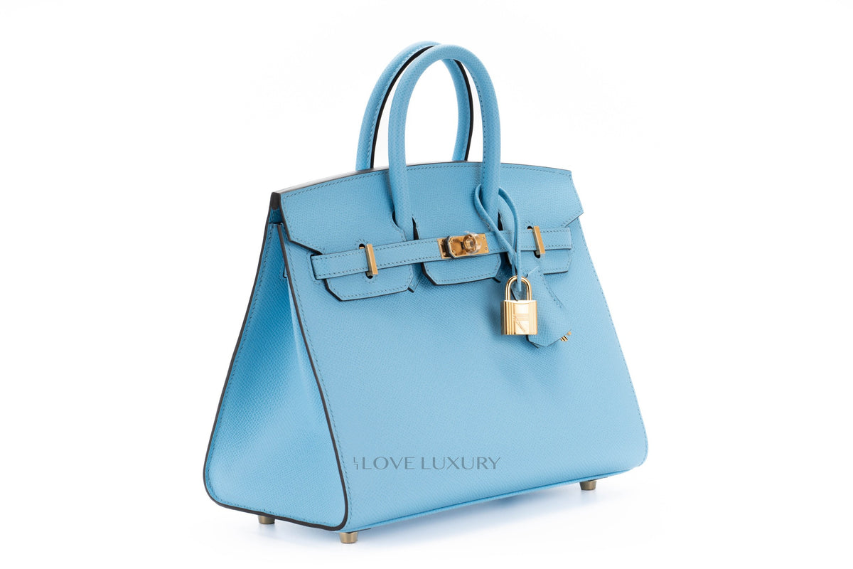 Hermès Birkin 25 Celste Epsom Sellier Gold Hardware - view 2