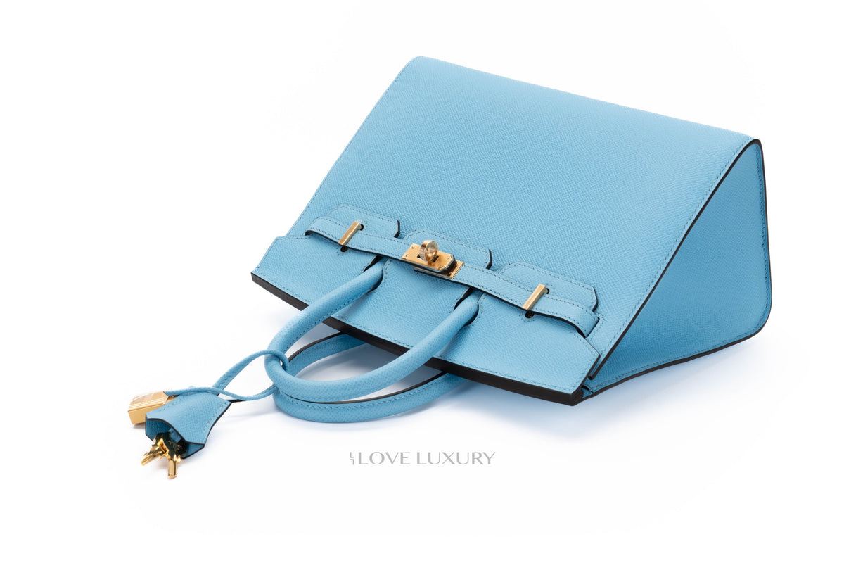 Hermès Birkin 25 Celste Epsom Sellier Gold Hardware - view 8