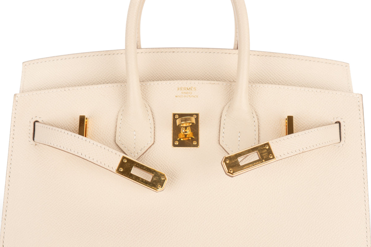 Hermès Birkin 25 Craie Epsom Sellier Gold Hardware - view 14