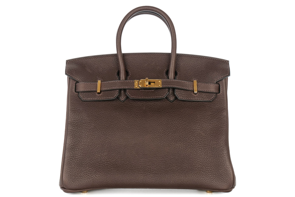 Hermès Birkin 25 Ebene Barenia Gold Hardware - view 1