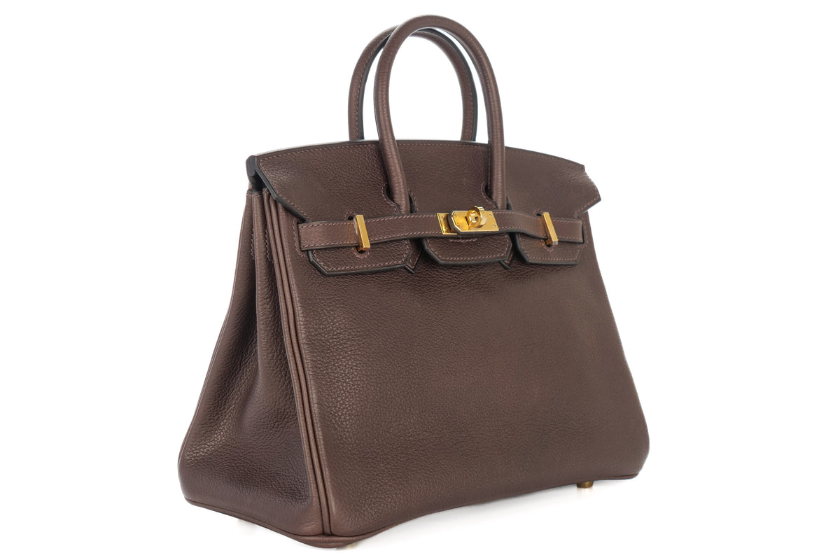 Hermès Birkin 25 Ebene Barenia Gold Hardware - view 2