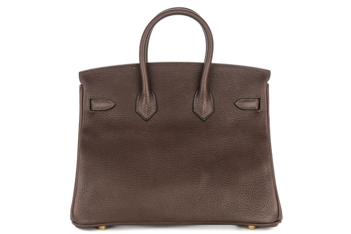 Hermès Birkin 25 Ebene Barenia Gold Hardware - view 3