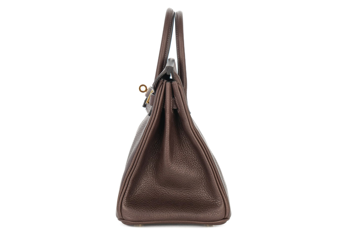 Hermès Birkin 25 Ebene Barenia Gold Hardware - view 4