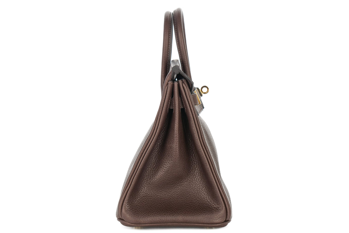 Hermès Birkin 25 Ebene Barenia Gold Hardware - view 5