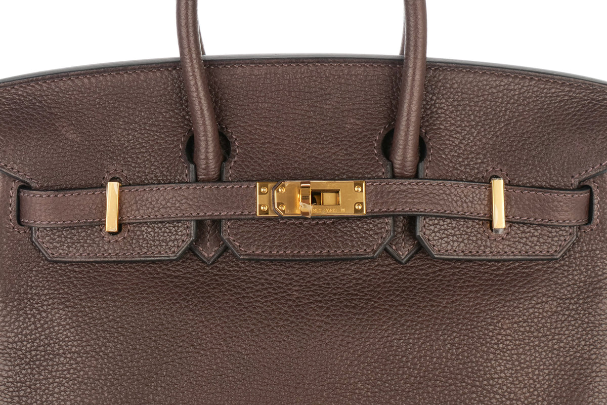 Hermès Birkin 25 Ebene Barenia Gold Hardware - view 7