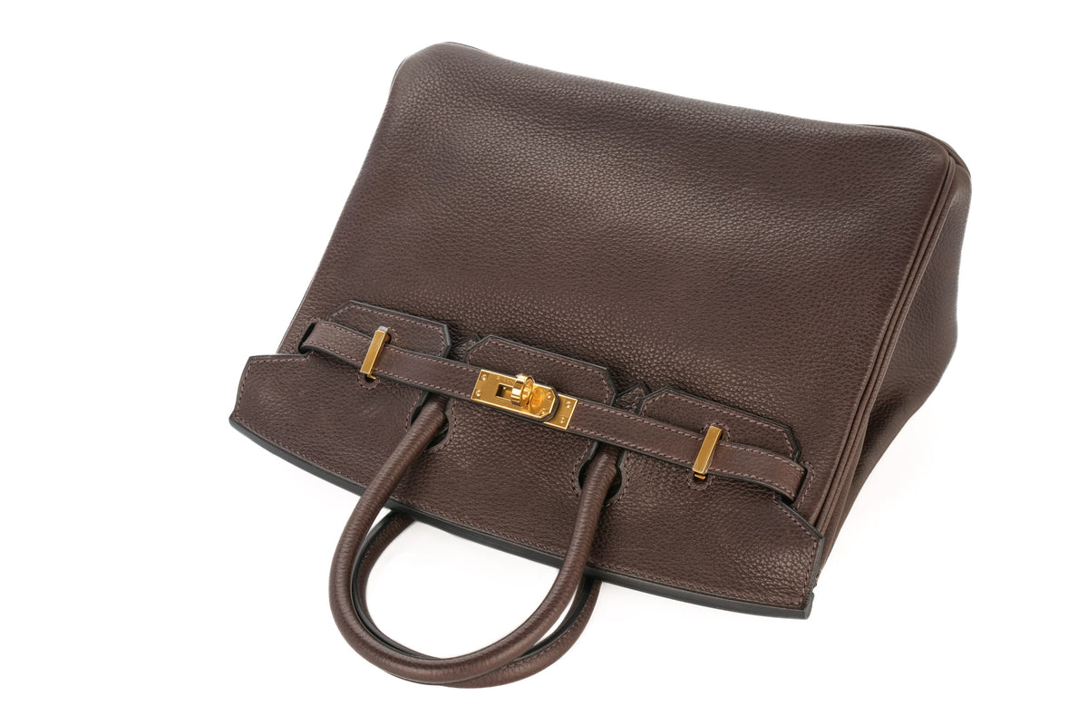 Hermès Birkin 25 Ebene Barenia Gold Hardware - view 8