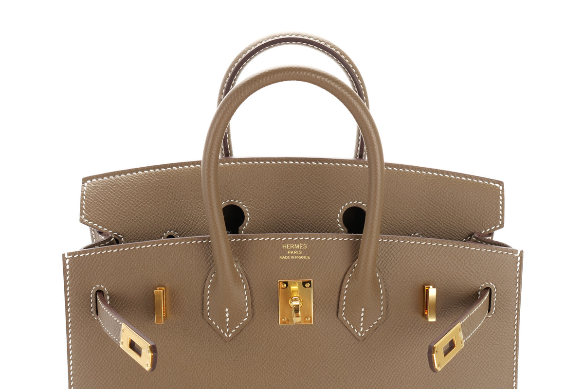 Hermès Birkin 25 Etoupe Epsom Gold Hardware - view 10