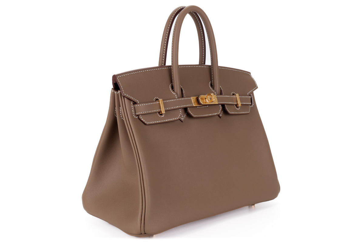 Hermès Birkin 25 Etoupe Swift Gold Hardware - view 2