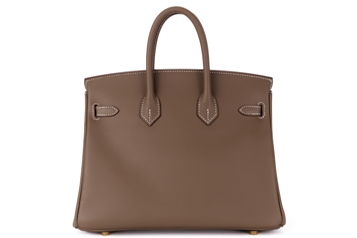 Hermès Birkin 25 Etoupe Swift Gold Hardware - view 3