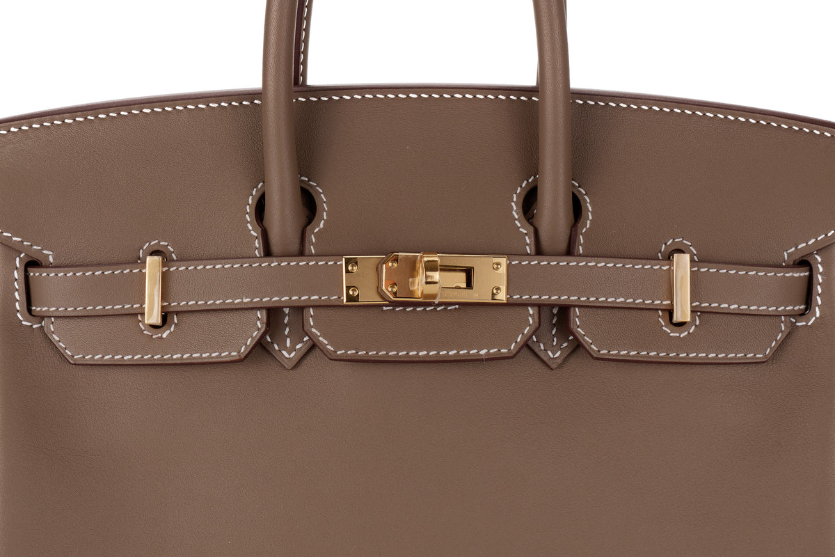 Hermès Birkin 25 Etoupe Swift Gold Hardware - view 7