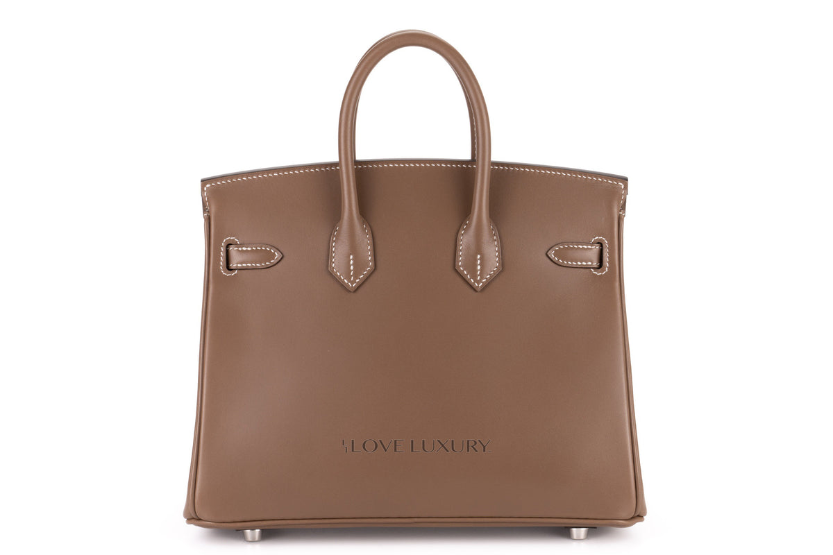 Hermès Birkin 25 Etoupe Tadelakt Palladium Hardware - view 3