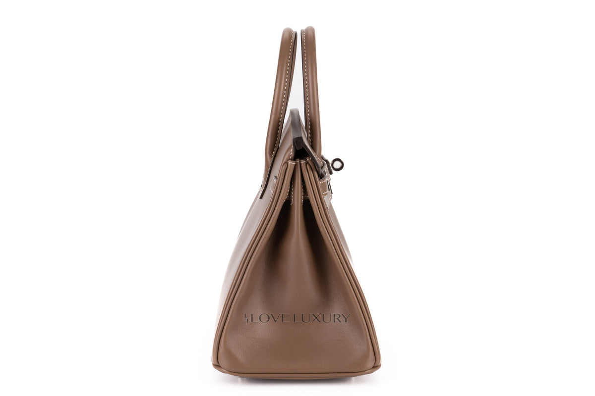 Hermès Birkin 25 Etoupe Tadelakt Palladium Hardware - view 5