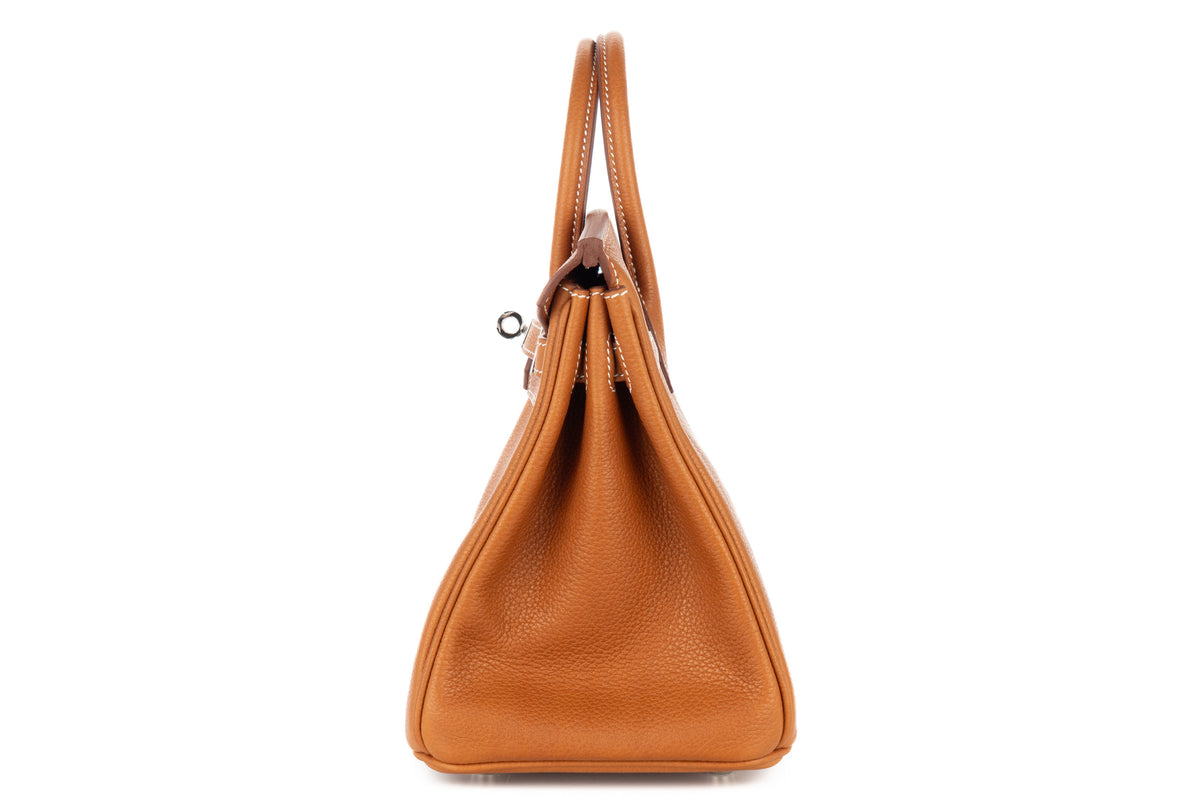 Hermès Birkin 25 Fauve Barenia Faubourg Palladium Hardware - view 4