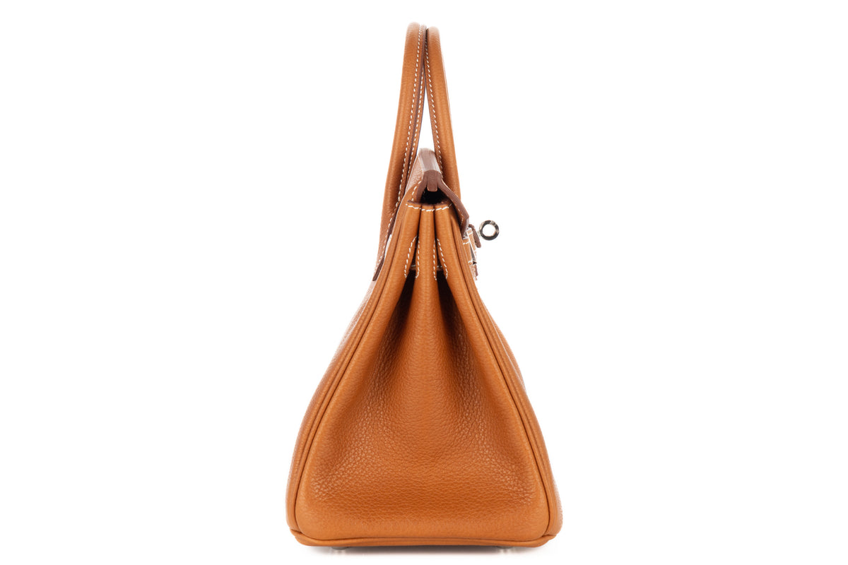 Hermès Birkin 25 Fauve Barenia Faubourg Palladium Hardware - view 5