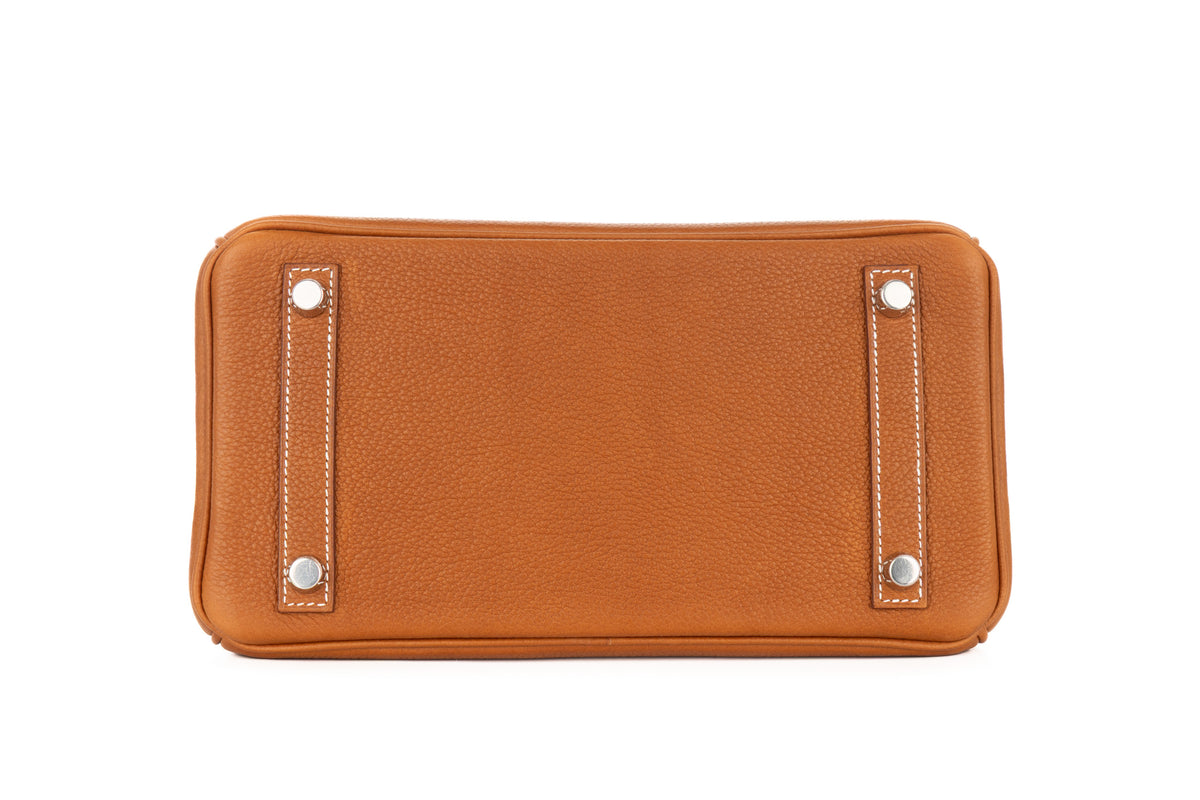 Hermès Birkin 25 Fauve Barenia Faubourg Palladium Hardware - view 6