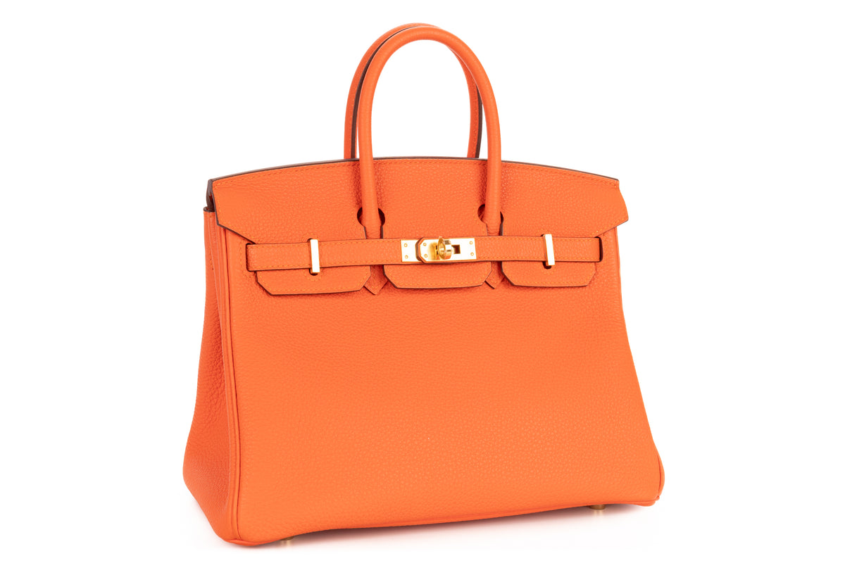 Hermès Birkin 25 Feu Togo Gold Hardware - view 2